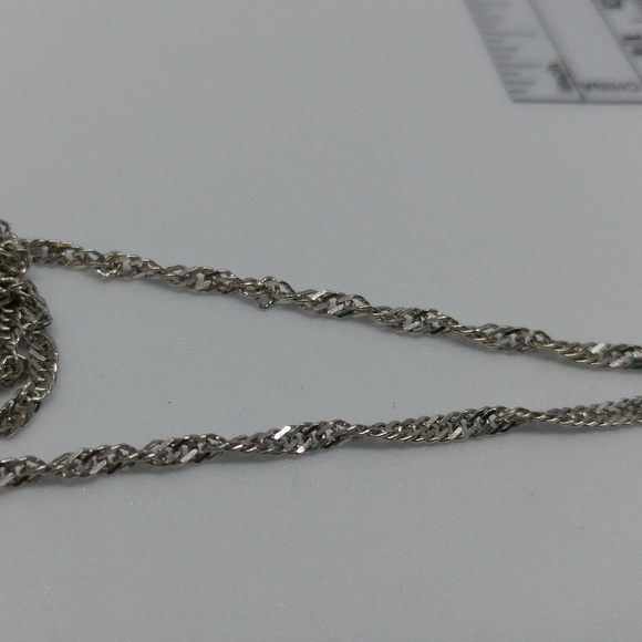 G Letter Initial Monogram Sterling Silver Necklace - Picture 3 of 4